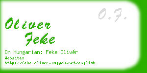 oliver feke business card