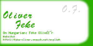 oliver feke business card